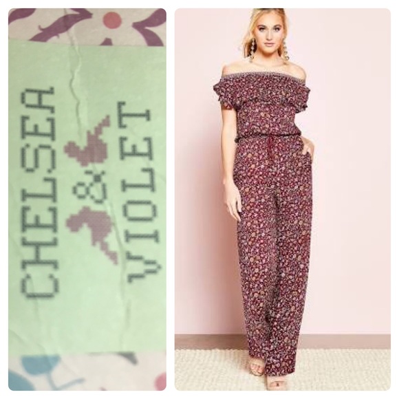 New Chelsea & Violet Darling Boho Floral Jumpsuit - Picture 3 of 7